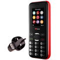 Returned Resale - TTfone TT150 Red Dual SIM Mobile with Mains Charger, O2 Pay As You Go