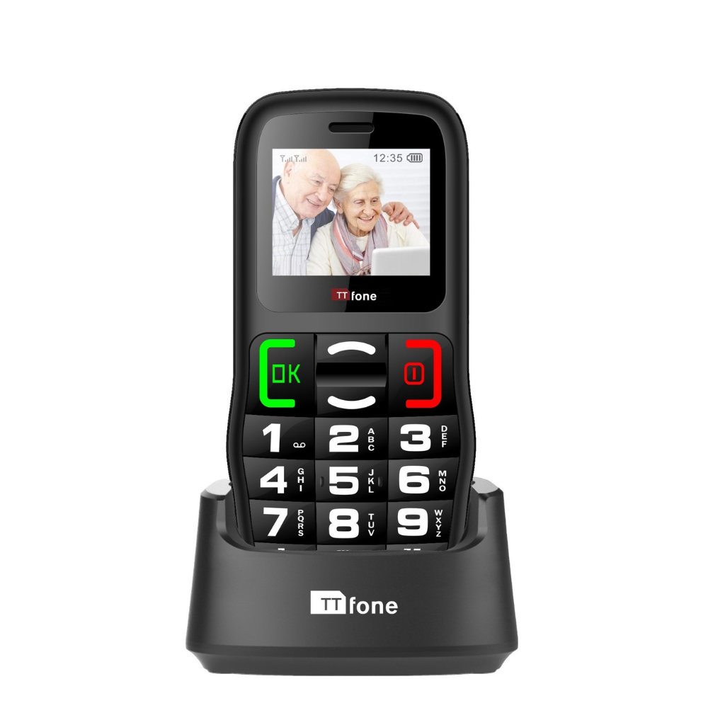 Returned Resale - TTfone TT220 Big Button Mobile with Dock Charger, Giffgaff Pay As You Go