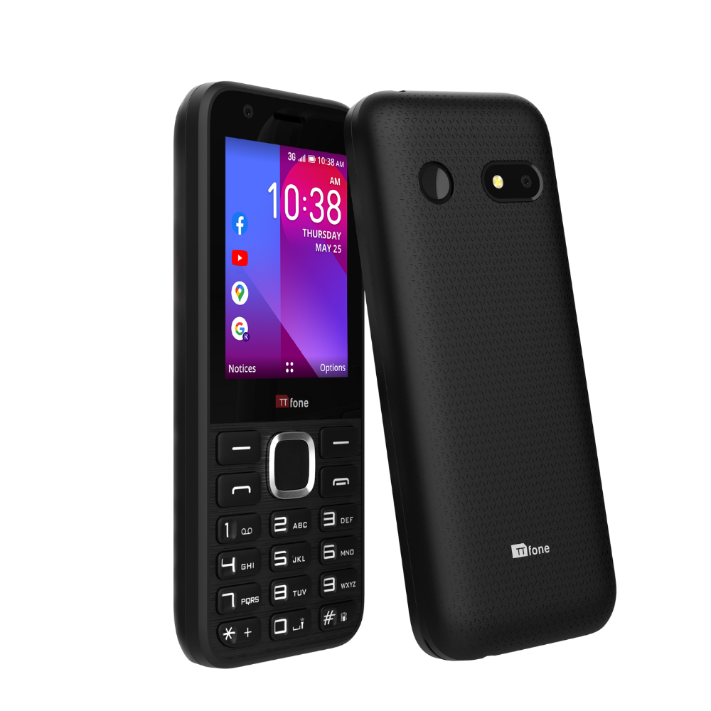 TTfone TT240 Simple Easy to use Mobile Phone with Mains Charger, Vodafone SIM Card