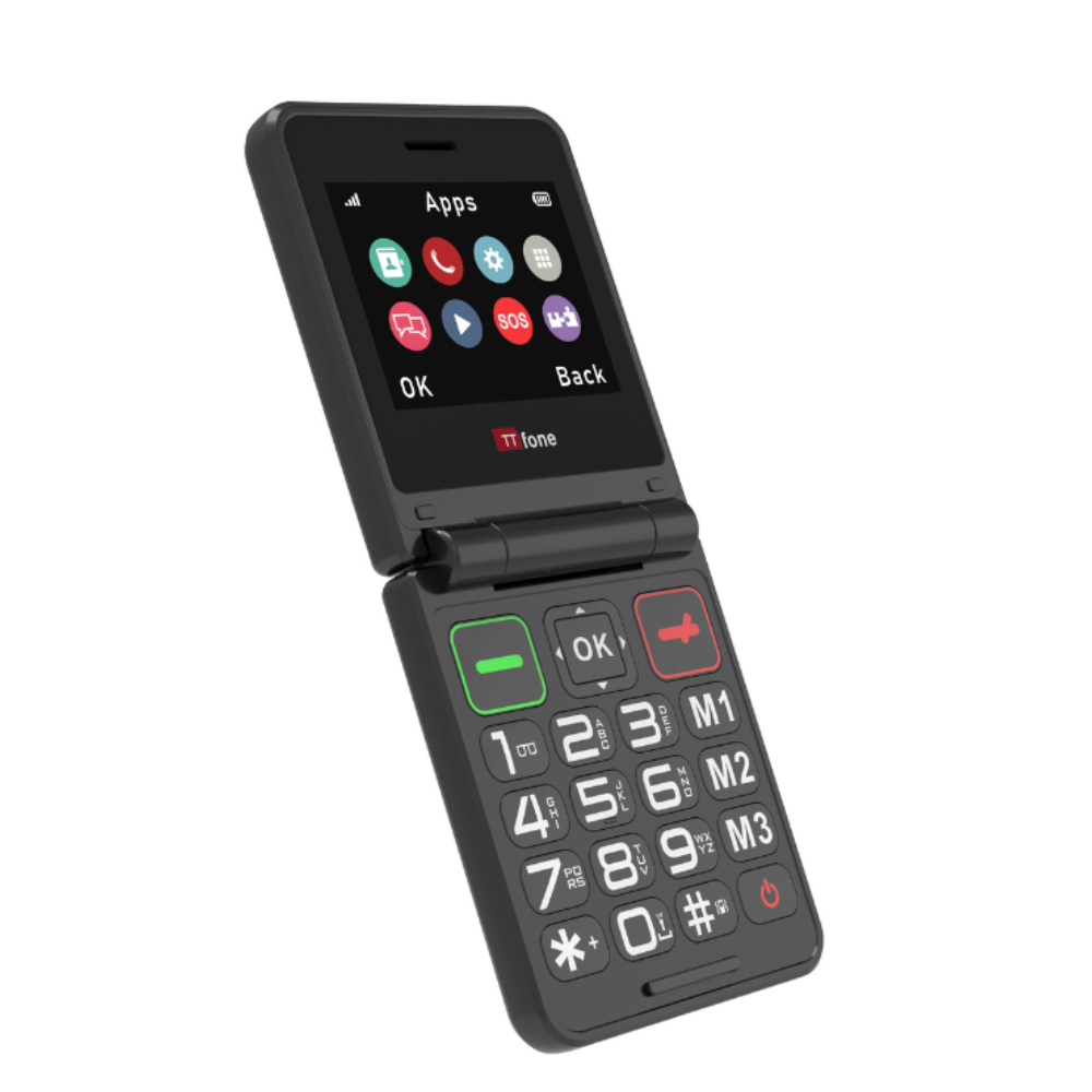 Returned Resale - TT660 Flip Mobile with Type-C Mains Charger, O2 SIM