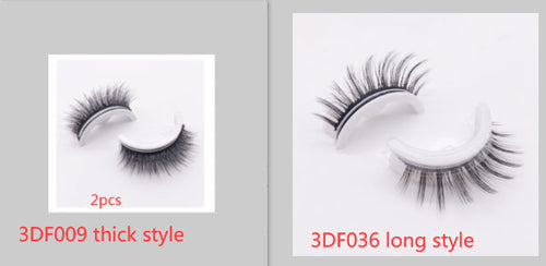 Reusable 3D Mink Lashes Natural False Eyelashes Self Adhesive Fake