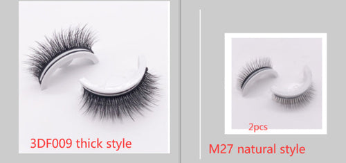 Reusable 3D Mink Lashes Natural False Eyelashes Self Adhesive Fake