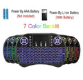 18 Backlit Mini Keyboard - Rechargeable Wireless Air Mouse with Arabic Russian Keyboard for Android TV Box