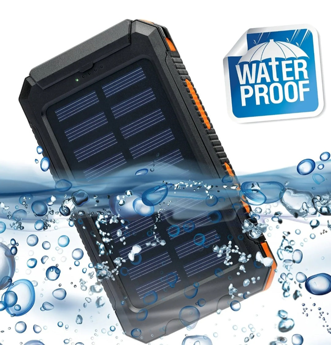 20000mAh Solar Power Bank - Waterproof with Compass 10W