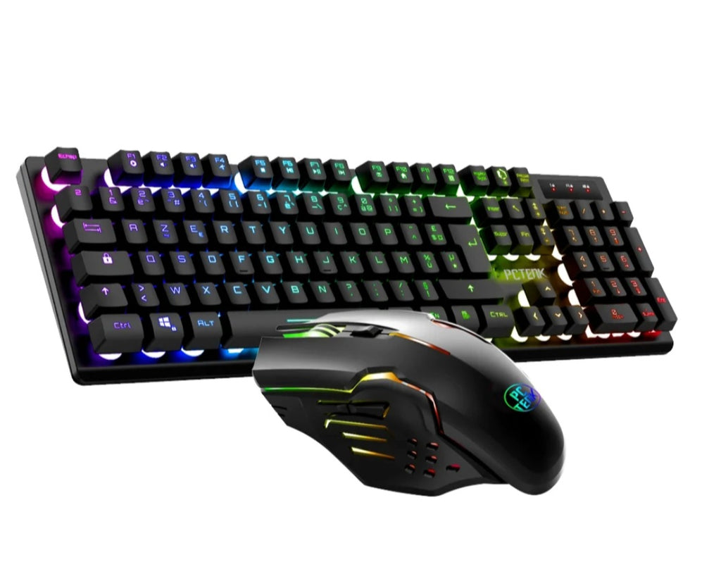 87-Key RGB Rechargeable Wireless Ergonomic Gaming Set Keyboard Combo
