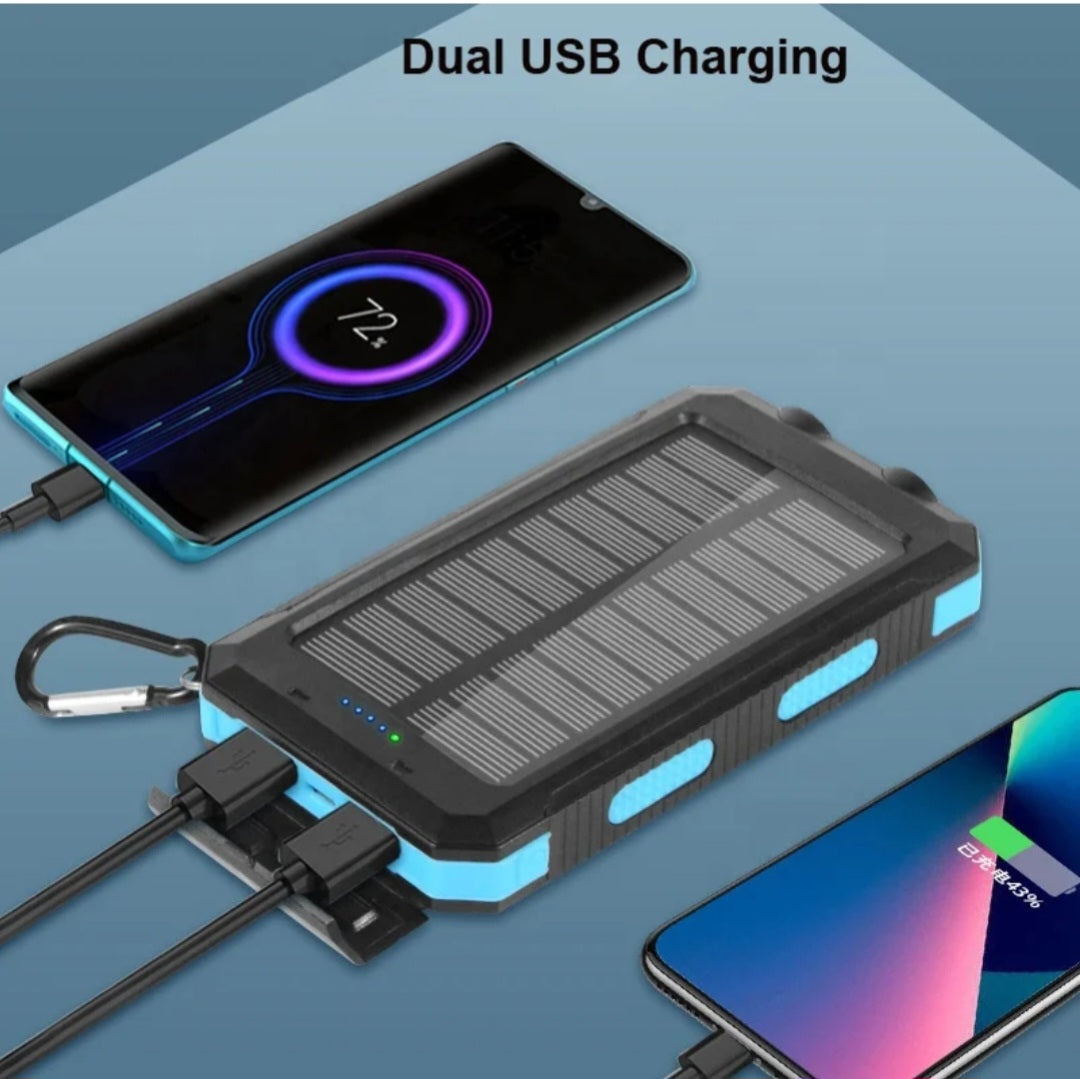 20000mAh Solar Power Bank - Waterproof with Compass 10W
