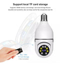 Wireless PTZ Security WiFi Camera with E27 Bulb Camera Motion Auto Tracking 2 Way Audio Spotlight Night Vision Smart Life